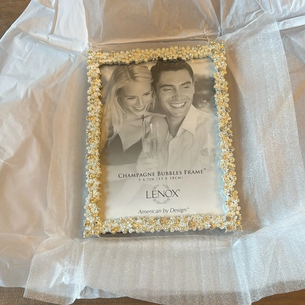 Lenox Champagne Bubbles Frame 7.5in NIB - Picture 1 of 5